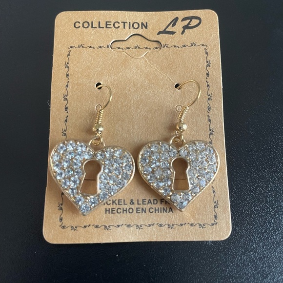 Crystal heart earrings - Picture 2 of 8